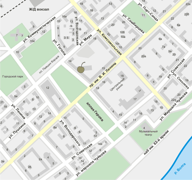 Старый Сталинград на карте